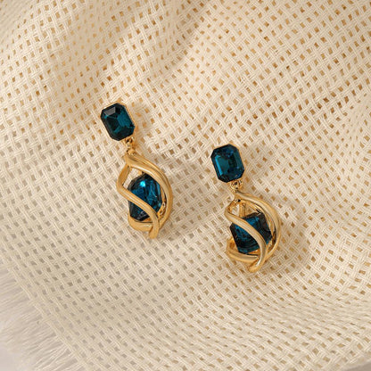 Retro Creative Fashion Emerald Women's Stud Earrings