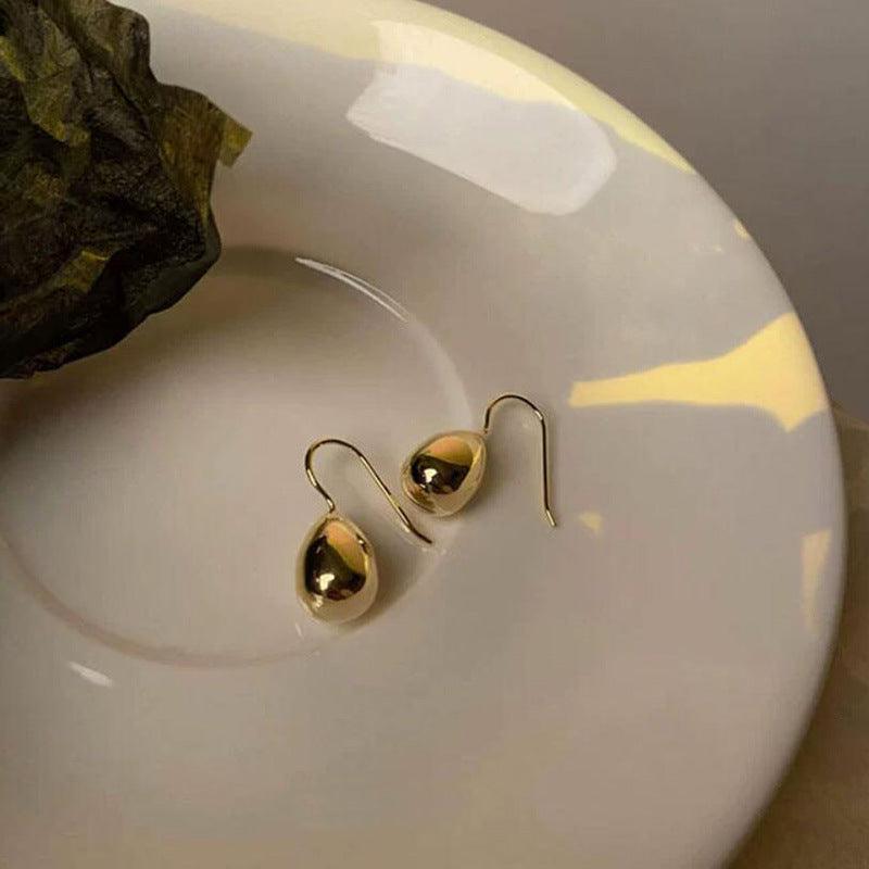 Water Drop Simple High Cold Earrings For Women