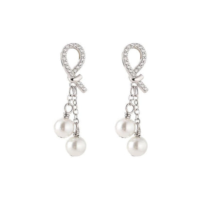 Pearl Pendant Earrings Exquisite Niche Zircon