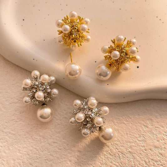 Dandelion Pearl Stud Earrings Special-interest Design