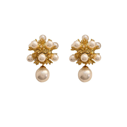 Dandelion Pearl Stud Earrings Special-interest Design