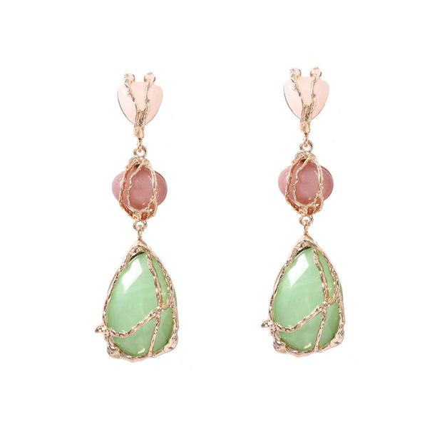 Fashion Jelly Color Water Drop Long Color Earrings