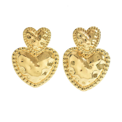 Geometric Pleated Ear Studs Niche Love Design