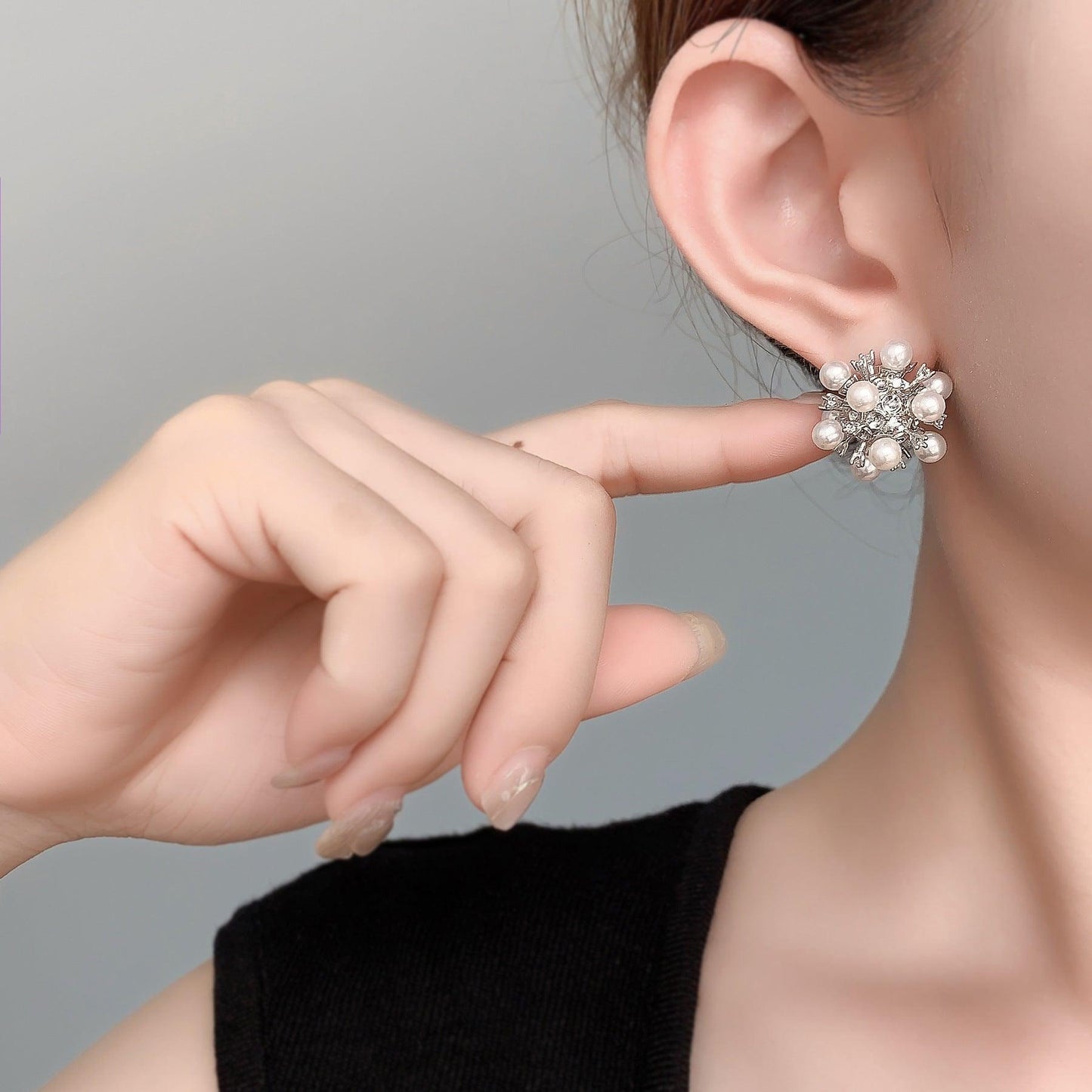 Dandelion Pearl Stud Earrings Special-interest Design