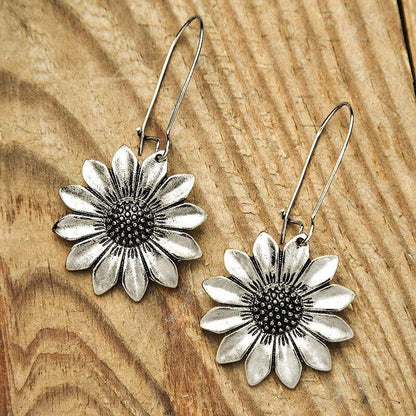 Retro Three-dimensional Sunflower Eardrops Sunflower