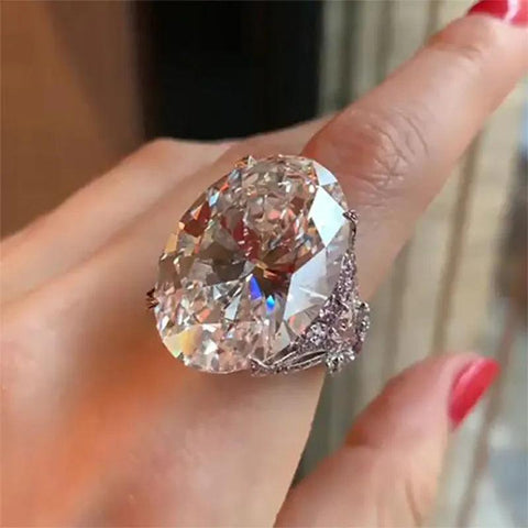 Big Oval Crystal Rhinestone Ring - Souvenirs 4 you