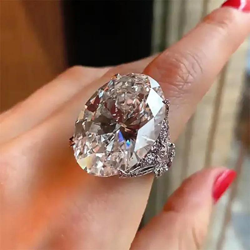 Big Oval Crystal Rhinestone Ring - Souvenirs 4 you