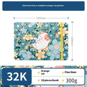 Feiluniao Watercolor Notebook Fabric Handmade Mini Portable Portable Character Sketch Hand Painted Graffiti Drawing Book