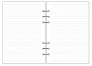 6-hole Notebook Loose-leaf Refill Blank Dot Matrix Horizontal Line