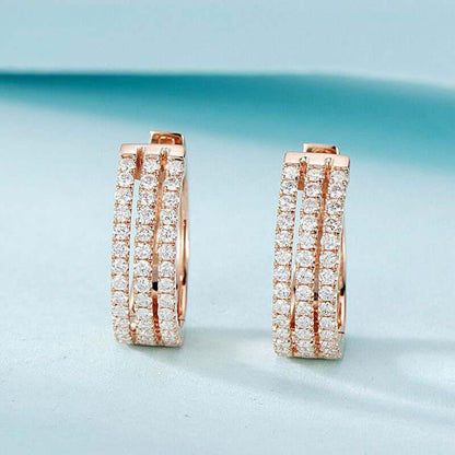 18K White Gold Natural Diamond Earrings