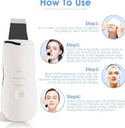 3-in-1 Ultrasonic Facial Skin Scrubber