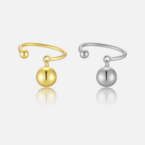 S925 Sterling Silver Cute Argent Pur All-match Ball Ring