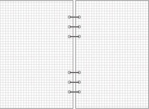 6-hole Notebook Loose-leaf Refill Blank Dot Matrix Horizontal Line