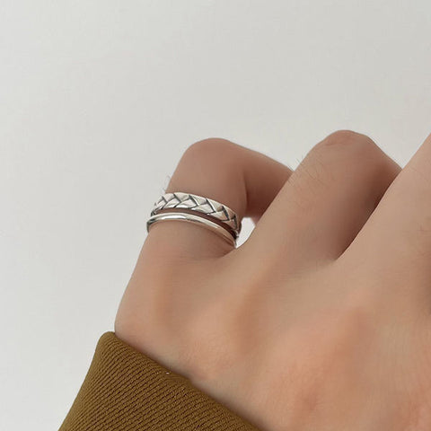 Special-interest Design Sterling Silver Irregular Geometric Ring