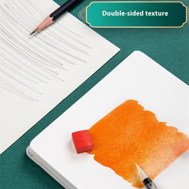 Feiluniao Watercolor Notebook Fabric Handmade Mini Portable Portable Character Sketch Hand Painted Graffiti Drawing Book