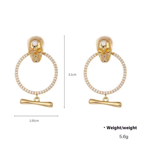 Punk Punk Skull Pendant Earrings