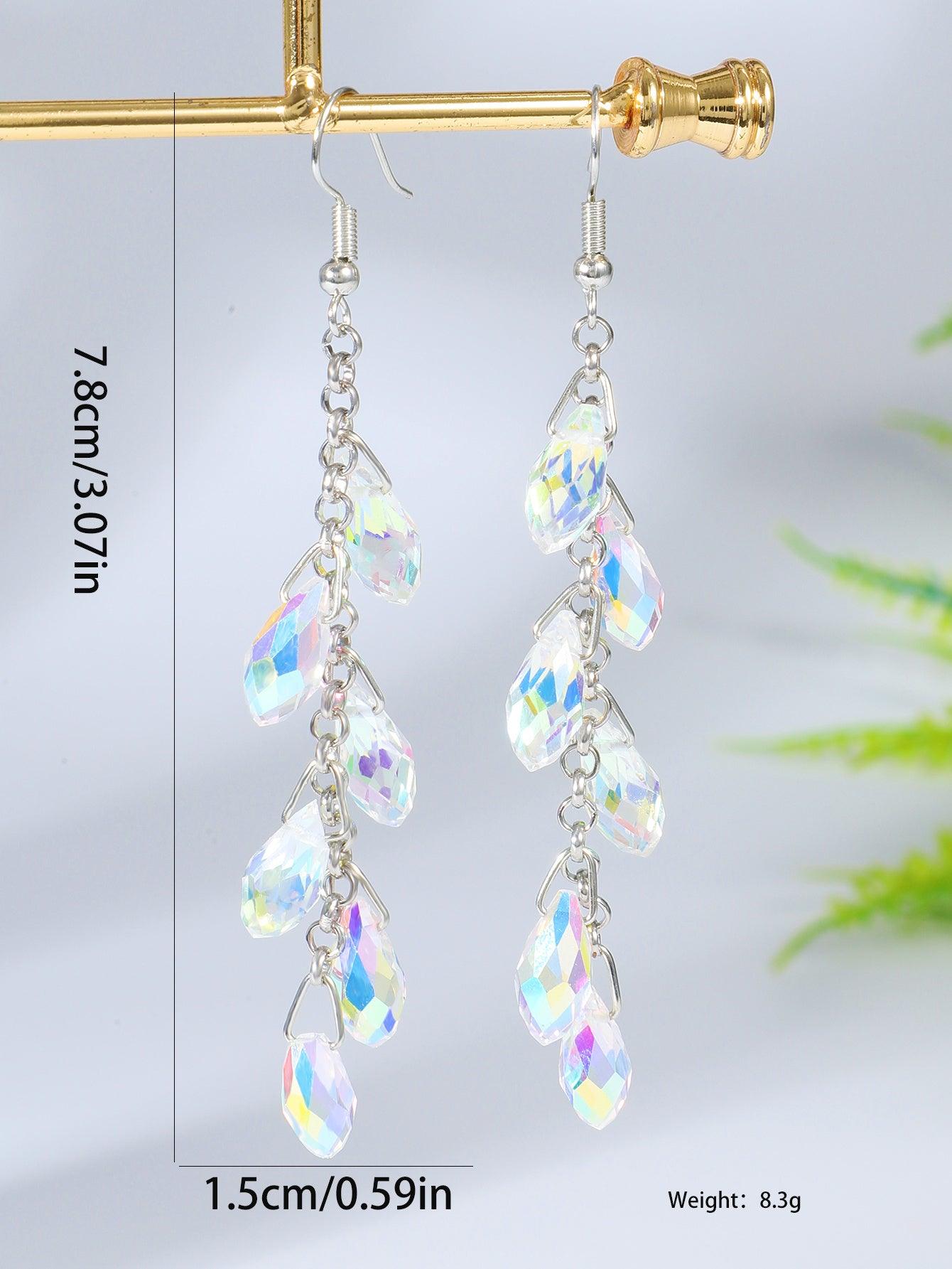 Long Water Droplet Fringe Earrings For Women, Korean Style, Trendy, Super Fairy Ear Hook Earrings