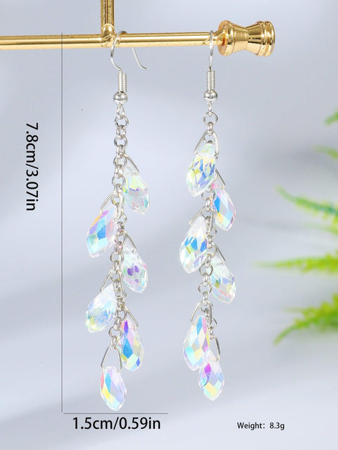 Long Water Droplet Fringe Earrings For Women, Korean Style, Trendy, Super Fairy Ear Hook Earrings