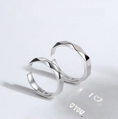 S925 Sterling Silver Rings By Light Reflect Show Surprise Love Pattern Surface Hidden New Jewelry Romantic Party Gift Wedding Engagement