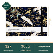 Feiluniao Watercolor Notebook Fabric Handmade Mini Portable Portable Character Sketch Hand Painted Graffiti Drawing Book