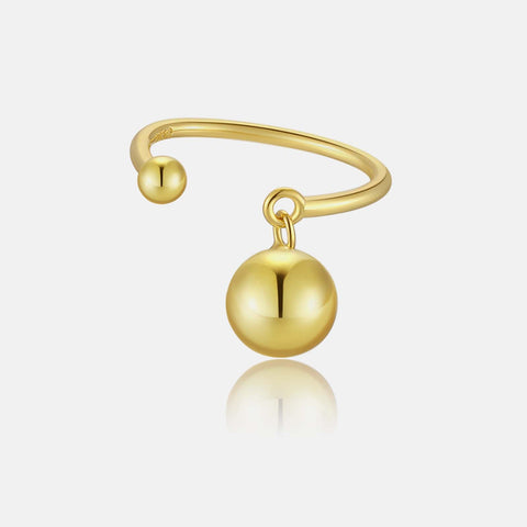 S925 Sterling Silver Cute Argent Pur All-match Ball Ring