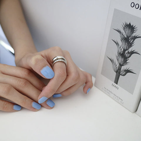 Special-interest Design Sterling Silver Irregular Geometric Ring