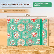 Feiluniao Watercolor Notebook Fabric Handmade Mini Portable Portable Character Sketch Hand Painted Graffiti Drawing Book