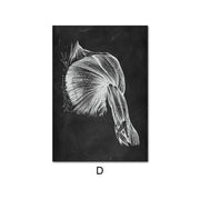 Canvas Painting Of Human Anatomy Skeleton Organ System