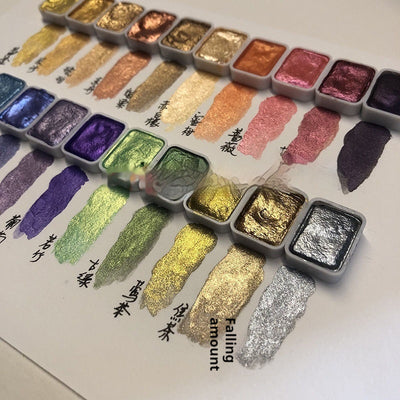 Traditional Chinese Painting Mineral Pearlescent Watercolor