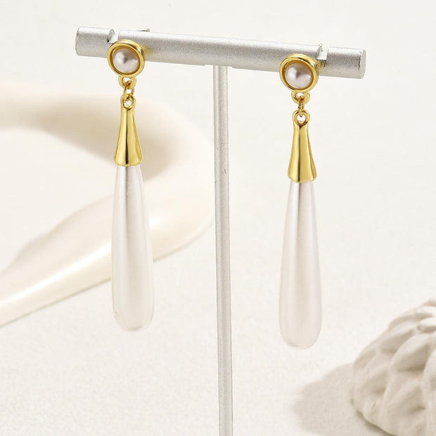 Pearl Earrings Drop-shaped Long Earrings Niche