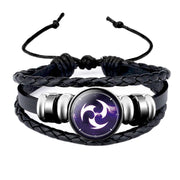Genshin Impact Leather Bracelet Eye of God Element Snap Button Bracelets