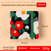 Feiluniao Watercolor Notebook Fabric Handmade Mini Portable Portable Character Sketch Hand Painted Graffiti Drawing Book