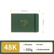 Feiluniao Watercolor Notebook Fabric Handmade Mini Portable Portable Character Sketch Hand Painted Graffiti Drawing Book