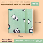 Feiluniao Watercolor Notebook Fabric Handmade Mini Portable Portable Character Sketch Hand Painted Graffiti Drawing Book