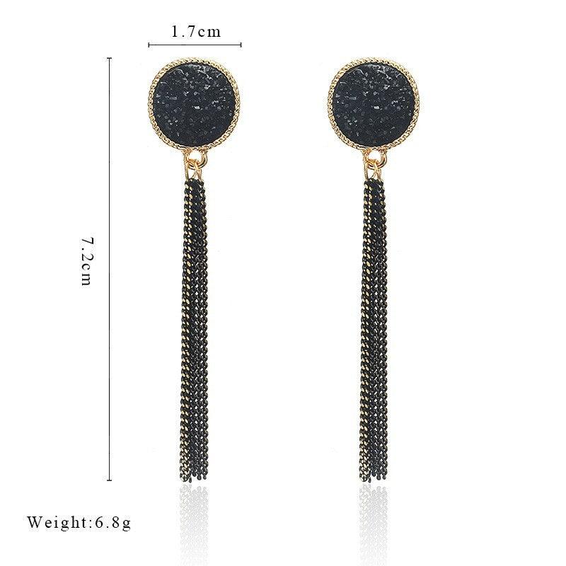 Earrings With Tassels, Long Geometric Style Earrings, Korean Version Earrings, Versatile Earrings, Women's Fashionable Earrings